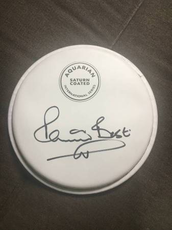 Pete Best Signed Drum Head 1