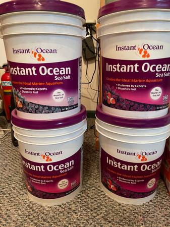 Instant Ocean Sea Salt $30/pail or $100/4 pails 1