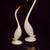pearlescent SWAN STATUARY porcelain 1 thumbnail
