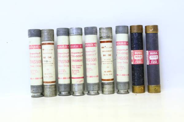 Fuses: Nine - 600 Volt Fuses 35, 45, 50, 60 amp 1