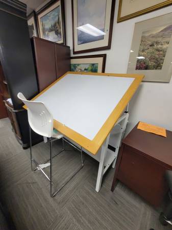 Light table standing drafting draft tilt garage puzzle workshop auto garage tabl 1