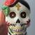"Blue Sky" Ceramic Salt & Pepper Shakers Sugar Skull Day of the Dead 11 thumbnail