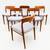 Vintage Danish Teak Dining Chairs by Niels Moller, Model 75 10 thumbnail