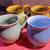 World Market 4 glazed stoneware coffee/tea mugs 1 thumbnail