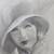 Original Vintage 1920's Art-Deco Graphite Portrait Drawing 3 thumbnail