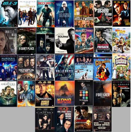 32 DVD Movies For Sale No Cases or Covers 1