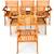 7-Piece Acacia Patio Dining Set with Iron Legs 3 thumbnail