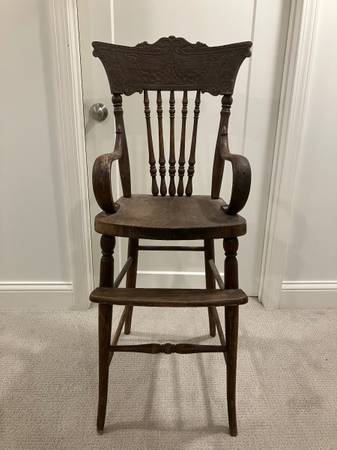 Antique wooden high chair 1