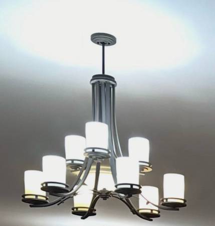 Designer Kichler Hendrik Chandeliers – 9 Light Fixtures – Matching Set Of 4 1