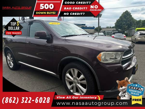 2012 Dodge Durango AWDCrew - $499 (The price in this ad is the downpayment)63654712635905124