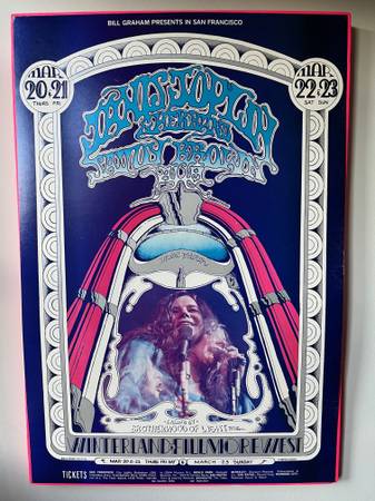 Vintage Janis Joplin band poster 1