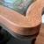 Refinished Solid Wood Pedestal Accent Table w/ Green Leather Top 7 thumbnail