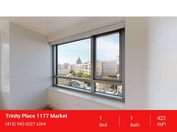 $2,530 / 1br - 422ft2 - Garage, Door Attendant, Covered Parking, Public Transportation (downtown / civic / van ness)63873333964801121