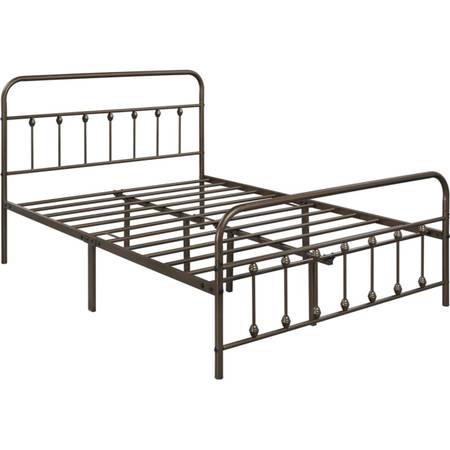 New full size metal bed frame with headboard and footboard 1
