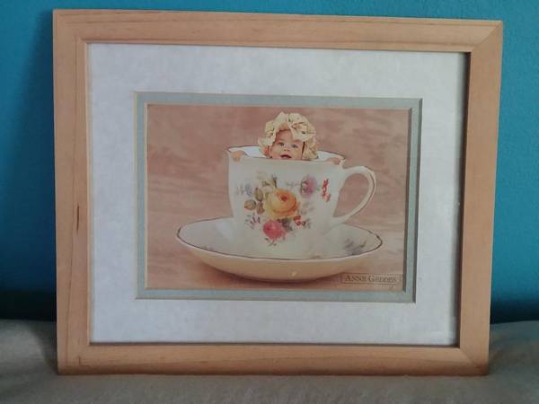 Picture by Anne Geddes framed Baby Teacup 1