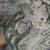 Satin wall rug with embroidery of heavenly scene, size 34"x34" 7 thumbnail