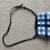 Kate Spade blue white black checkered small crossbody leather bag 4 thumbnail