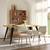 BLACK FRIDAY SALES!Homy Casa · Lancelot Oak Table with 4 Beige Chairs 1 thumbnail