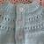 Vintage Handmade Knit Baby Sweater, Aqua button-down Cardigan 4 thumbnail