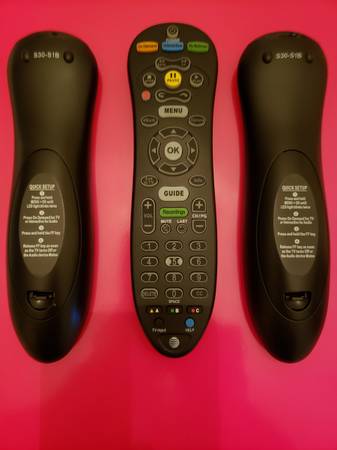 AT&T U-Verse S30-S1B Remote Control 3 pack NEW 1