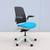 Steelcase New Series 1 Ergonomic Office Chair in Blue Fabric and Mesh 3 thumbnail