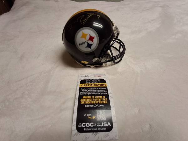 BEN ROETHLISBERGER signed STEELERS Riddell mini helmet JSA COA 1