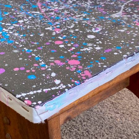 Wall Art 16" x 12" Canvas Painting ♦ Picture Home Decor - Splatter - $8 (Peoria)62949792381699122