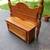 Beautiful solid black cherry bench with storage 5 thumbnail