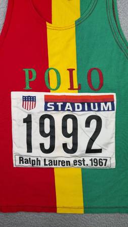 トップス Polo Ralph Lauren 1992 Stadium Tank Top Polo Ralph Lauren Tokyo Stadium Collection 1992 Tank