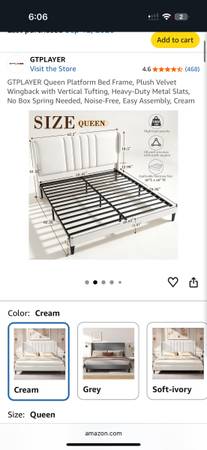 Queen bedframe: amazon 1