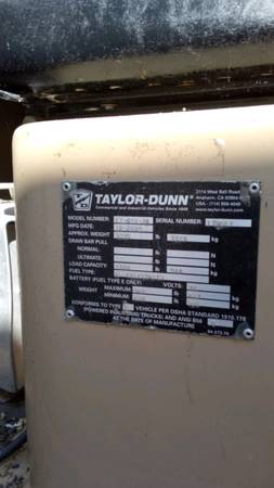 Taylor Dunn Electric Car - $800 (napa county)63470227540097123
