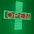 19"x19" Pharmacy Dispensary Window Display LED OPEN Sign Green Medical 2 thumbnail