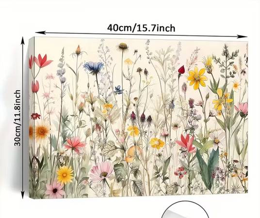 New Charming Wildflower Canvas Wall Art - Free Shipping 1