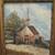 ANTIQUE OIL PAINTING CHURCH CANADA ILE D'ORLEANS SIGNED FRAMED 2 thumbnail