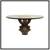 Custom Cast Plaster Pedestal + Round Glass Dining Table 1 thumbnail