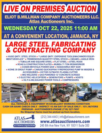 AUCTION LIVE ON SITE   LARGE STEEL FABRICATION CO. 1