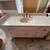 55"W White Single Bathroom Vanity W/ Beige Granite Top Used Good Cond 2 thumbnail