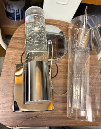 Set Of Bubble Glass Light Fixtures - Hanging Pendant & Wall Sconce 1