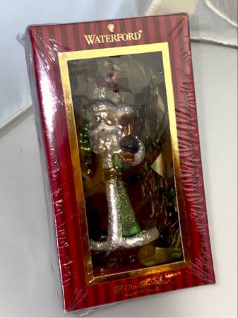 WATERFORD Holiday Heirloom Santa Blown Glass Ornament - NIB 1