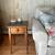 Authentic Vintage Distressed Teal Accent Table - Solid Wood Side Table 5 thumbnail