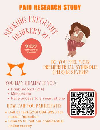 Seeking frequent drinkers ($450 compensation available) 1