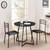 3 Piece Kitchen Dining Room Set, Wood Round Table for Breakfast Nook Small Space 2 thumbnail