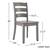Set of 2 Antique Grey ladder back solid wood dining side chairs - NEW 2 thumbnail