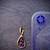 14k GOLD GENUINE AMETHYSTS PENDANT 3 thumbnail