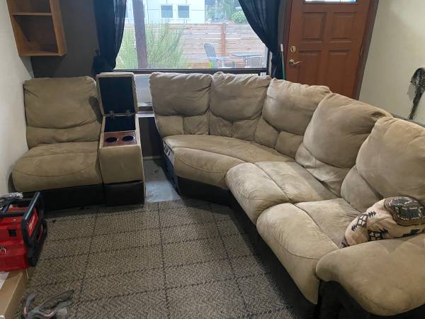 Free microfiber  sectional couch 1