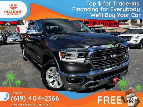 $570/mes - 2019 Ram 1500 Laramie 4x2 Cabina Doble 4 x 2 Cabina Doble 4-x-2-Cabina Doble 56 f - $26,499 (Diamond Auto Sales)63507458962947121