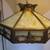 Antique Rare Slag Glass Ceiling Fixture W/Sailboat Theme 4 thumbnail
