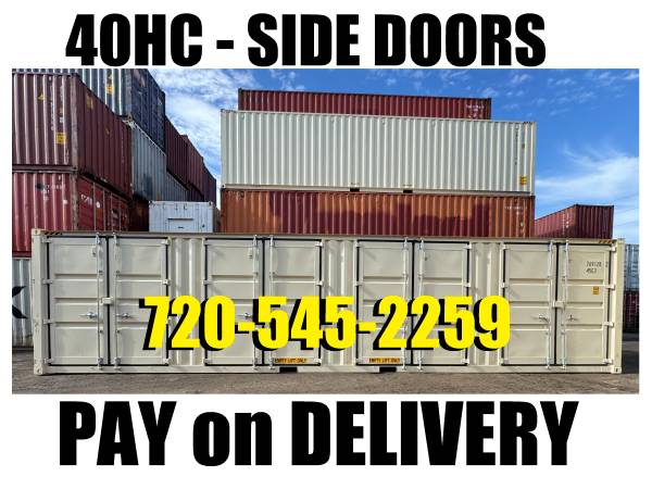 BRAND NEW 40' SIDE DOOR Storage Container DENVER CONTAINERS Conex PODS 1