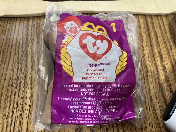 4 TY Beanie DOBY #1 McDonalds Errors 1993 1998 Oakbrook - MIP 1