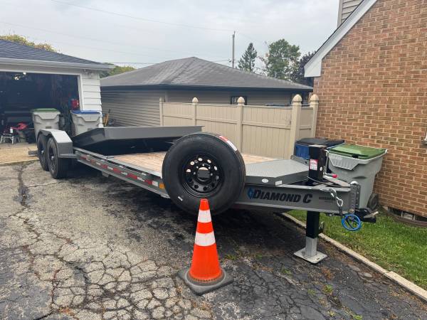 Tilt deck equipment trailer for rent 1